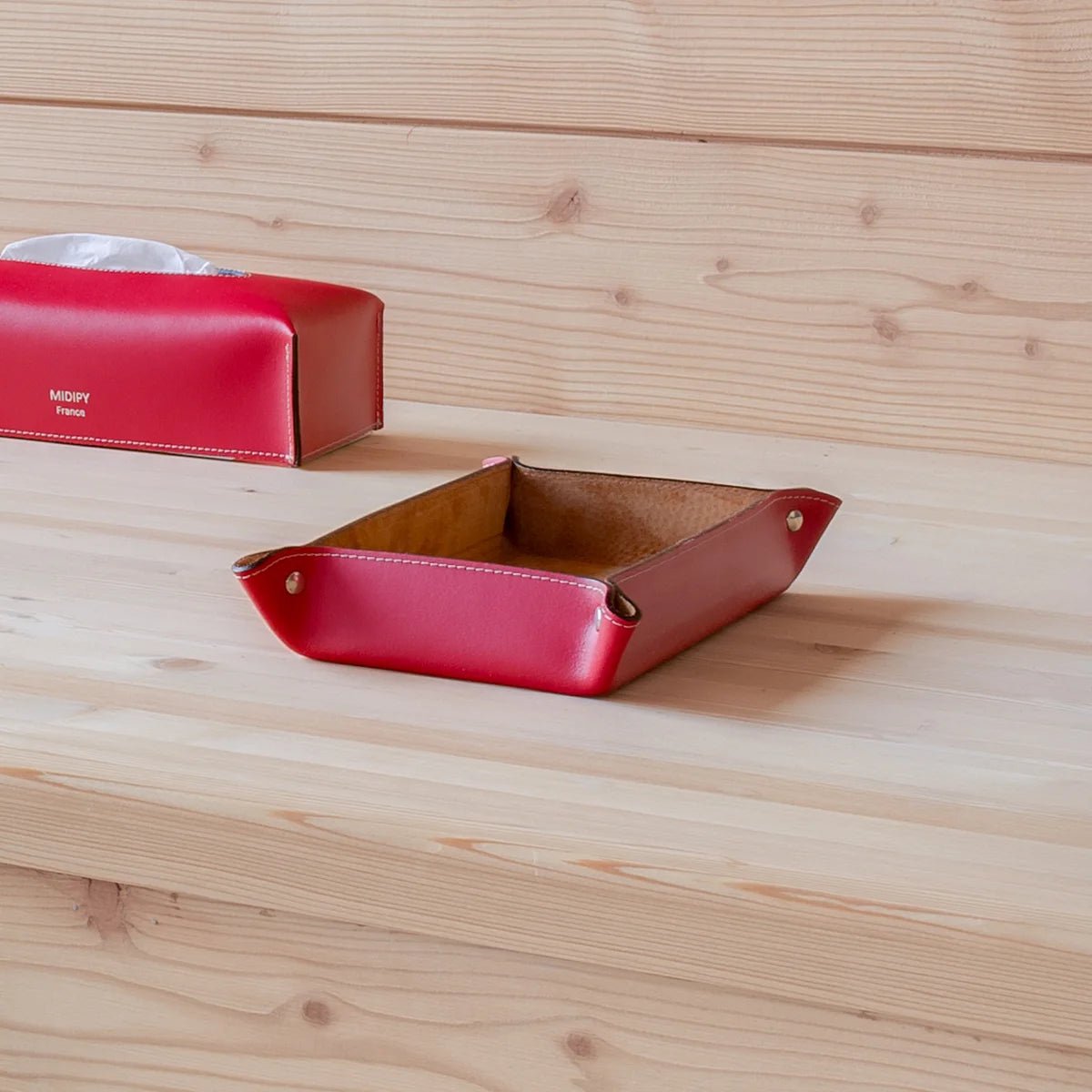 Vide - poche rectangulaire en cuir Bonnieux - MIDIPY - La Maison MilanaiseEbène