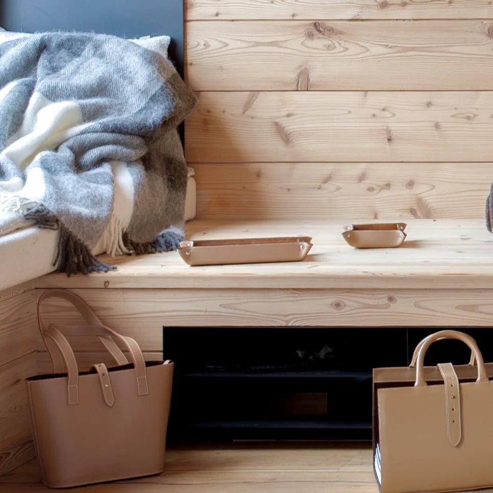 Vide - poche rectangulaire en cuir Bonnieux - MIDIPY - La Maison MilanaiseCamel