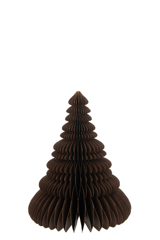 Arbre de Noël en papier pliable marron grand