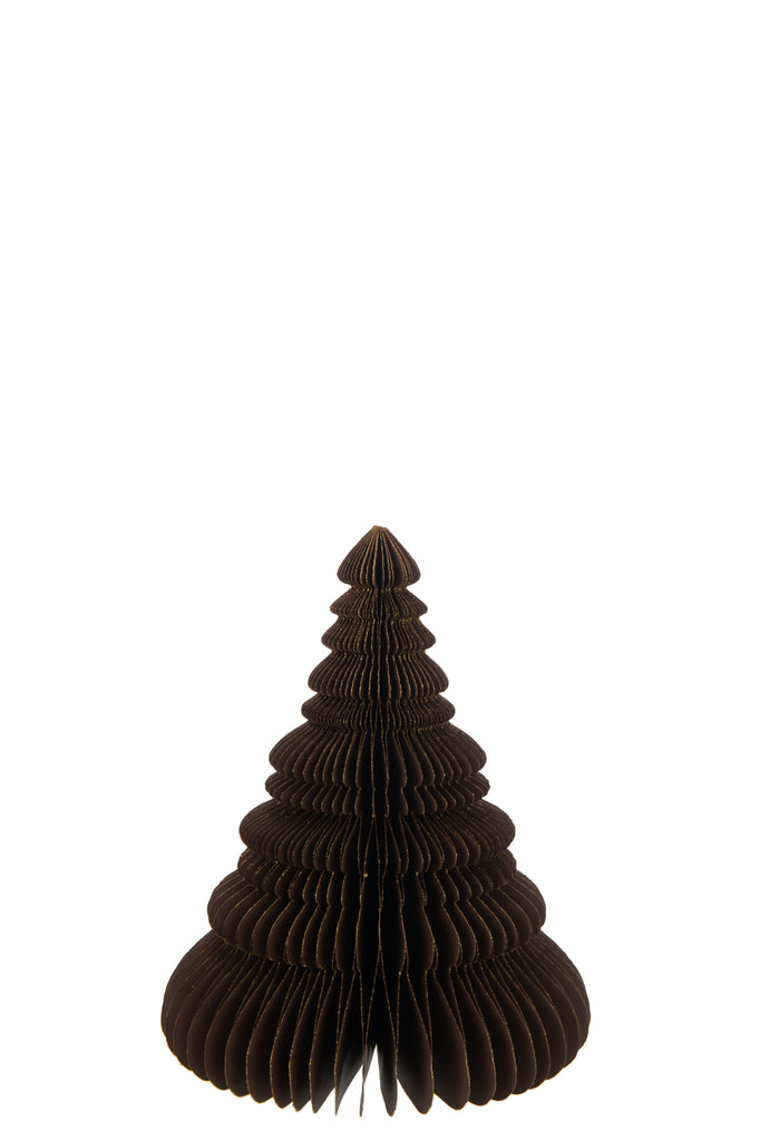 Arbre de Noël en papier pliable marron de taille moyenne